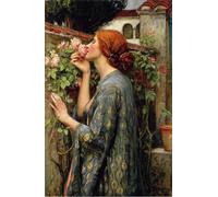 ARToPHIIU Pinturas Famosas Pinturas Murales Cuadro Moderno Lienzo Carpa bajo una cascada de Ohara Koson para la Decoración de la Sala de Estar 60x90cm