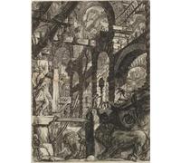 ARToPHIIU Pinturas Famosas Pinturas Murales Cuadro Moderno Lienzo De la Serie Las Cárceles Imaginarias Par Piranesi de Battista Piranesi para la Decoración de la Sala de Estar 60x90cm