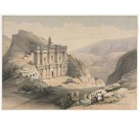 ARToPHIIU Pinturas Famosas Pinturas Murales Cuadro Moderno Lienzo El Deir Petra de David Roberts para la Decoración de la Sala de Estar 60x90cm