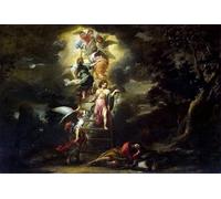 ARToPHIIU Pinturas Famosas Pinturas Murales Cuadro Moderno Lienzo El sueño de Jacob de Bartolomé Esteban Murillo para la Decoración de la Sala de Estar 60x90cm