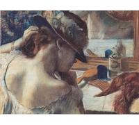 ARToPHIIU Pinturas Famosas Pinturas Murales Cuadro Moderno Lienzo Frente al espejo de Edgar Degas para la Decoración de la Sala de Estar 60x90cm