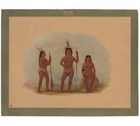 ARToPHIIU Pinturas Famosas Pinturas Murales Cuadro Moderno Lienzo Jefe Klahoquaht su esposa e hijo por George Catlin para la Decoración de la Sala de Estar 60x90cm