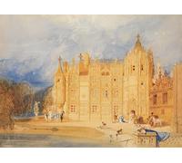ARToPHIIU Pinturas Famosas Pinturas Murales Cuadro Moderno Lienzo la Abadía de la Casa Abbatial de St Ouen Rouen por John Sell Cotman para la Decoración de la Sala de Estar 60x90cm