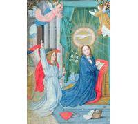 ARToPHIIU Pinturas Famosas Pinturas Murales Cuadro Moderno Lienzo la Anunciación Miniatura del Libro de Horas de Norfolk por Simon Bening para la Decoración de la Sala de Estar 60x90cm