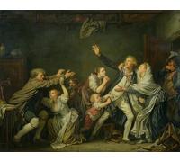 ARToPHIIU Pinturas Famosas Pinturas Murales Cuadro Moderno Lienzo La maldición del padre o el hijo ingrato de Jean Baptiste Greuze para la Decoración de la Sala de Estar 60x90cm