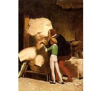 ARToPHIIU Pinturas Famosas Pinturas Murales Cuadro Moderno Lienzo Miguel Ángel de Jean léon para la Decoración de la Sala de Estar 60x90cm