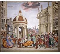 ARToPHIIU Pinturas Famosas Pinturas Murales Cuadro Moderno Lienzo Muro norte de la Capilla Strozzi La Resurrección de Drusiana por Filippino Lippi para la Decoración de la Sala de Estar 60x90cm