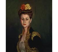 ARToPHIIU Pinturas Famosas Pinturas Murales Cuadro Moderno Lienzo Retrato de dama con litera y chaqueta de Ignacio Zuloaga Y Zabaleta para la Decoración de la Sala de Estar 60x90cm