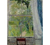 ARToPHIIU Pinturas Famosas Pinturas Murales Cuadro Moderno Lienzo Vista desde una ventana de Spencer Frederick para la Decoración de la Sala de Estar 60x90cm