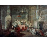 ARToPHIIU Pinturas Murales Cuadro Moderno Lienzo la coronación de la emperatriz Catalina Ii de Rusia el 7 de septiembre por Stefano Torelli para la Decoración de la Sala de Estar 60x90cm