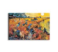 Artopweb EarthArt Materic 53 × 80 cm Cuadro material 3D efecto pincelada ligero listo para colgar Eco-Friendly - Homage to Van Gogh - The Red Vineyard at Arles