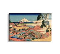 Artopweb EarthArt Total Gloss 53 × 80 cm cuadro brillante con espejo ligero listo para colgar decoración del hogar Arte diseño italiano Eco-Friendly - The Tea plantation de Hokusai Katsushika