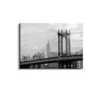 Artopweb EarthArt Total Gloss - Cuadro brillante con espejo, ligero, listo para colgar, decoración del hogar, arte, diseño italiano, ecológico, Bridge and the City de Art Studio