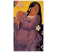 Artopweb Frau MIT MANGOFRUCHT Panel Decorativo, Madera MDF, Multicolor, 60x100 Cm