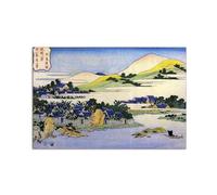 Artopweb MetalArt Materic 53 x 80 cm Cuadro de material 3D efecto pincelada robusto listo para colgar decoración del hogar Arte diseño italiano Eco-Friendly - Landscape of Ryukyu de Hokusai Katsushika