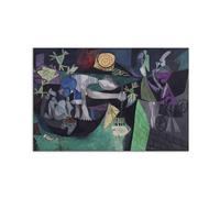 Artopweb MetalArt Materic 53 x 80 cm Cuadro material 3D efecto pincelada robusto listo para colgar Eco-Friendly - Homage to Pablo - Night fishing at Antibes Dark