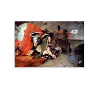 Artopweb MetalArt Materic 53 x 80 cm cuadro material 3D efecto pincelada robusto listo para colgar Eco-Friendly - Temptation of St. Anthony, detail de Bosch Hieronymus