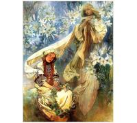 Artopweb Mucha - Madonna of The Lilies (Panel Decorativo 60x80 cm)
