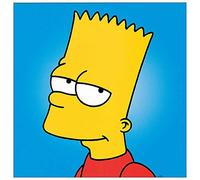 Artopweb TW18486 The Simpsons - Bart Panel Decorativo, Multicolor, 33x33 Cm