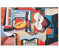 Artopweb TW22081 Picasso - Mandolino E Chitarra, 1924 Panel Decorativo, Multicolor, 90x60 Cm