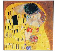 Artopweb TW22314 KLIMT Il Bacio Detail Decorative Panel, Wood MDF, Multicolour, 50x50 Cm