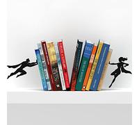 Artori Design Sujetalibros Ocultos, estantes de Metal Resistente, Soporte para Libros, Regalo Decorativo para Amantes de los sujetalibros y decoración del hogar (Supergal+Book&Hero)