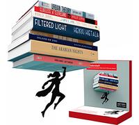 Artori Design | "Wondershelf"| Estante metálico flotante de superheroína en color negro | Estante para libros original | Regalo para geeks | Regalo ideal para lectores | Apilador de libros original | Regalo ideal para mujeres heroínas | Regalo ideal para el día de la madre