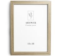 Artower® Marco de Fotos de Madera Roble 13x18 cm | Marco con Vidrio Acrílico 13x18 | Marcos para Pequeño Cuadro | Decoración para Pared en Salón, Dormitorio, Habitación | Decoración del Hogar