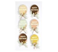 Artoz Pegatinas 3D con diseño de globos felices de cumpleaños, hechas a mano, diseño suizo para manualidades, regalos, tarjetas y decoraciones