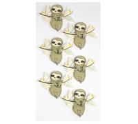 Artoz - Pegatinas 3D de alta calidad con diseño de perezoso, 6 unidades, hechas a mano, diseño suizo