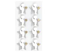 Artoz Pegatinas 3D de ángel con estrella, decoración navideña, hechas a mano, para regalos y manualidades, diseño suizo, 8 unidades (pegatinas)