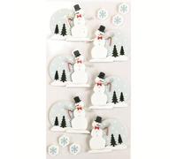 Artoz Pegatinas 3D de muñeco de nieve, decoración hecha a mano, diseño suizo