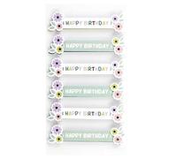 Artoz Pegatinas de cumpleaños 3D hechas a mano, diseño de flores