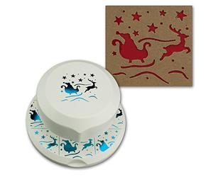 Artoz Perforadora voladora I Trineo con renos y Papá Noel I Perforadora para manualidades de tarjetas I Invitaciones de Adviento tarjetas de felicitación