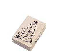 Artoz Sello de madera con diseño de árbol de Navidad, 70 x 50 x 19 mm, haya, certificado FSC®