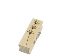 Artoz Sello de madera con diseño de flor, 60 x 20 mm, para manualidades, invitaciones, cumpleaños, saludos