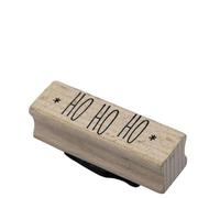 Artoz Sellos de madera con texto en inglés "Ho Ho Ho", 60 x 20 mm, para tarjetas de Navidad, invitaciones y saludos