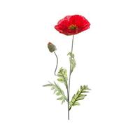 artplants.de Amapola, Rojo, 70cm - Papaver Artificial - Flor Decorativa
