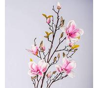 artplants.de Decorativa Rama de Magnolia Lilo, 4 Flores, yemas, Rosa, 110cm - Flor Artificial - Planta sintética
