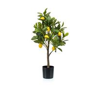 artplants.de Limonero Decorativo ALLANDE con Frutos, 70cm - Limonero de plástico - Árbol Artificial