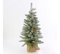 artplants.de Mini árbol de Navidad Artificial Viena en Saco de Yute, Ø 40cm