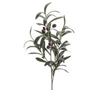 artplants.de Rama de Olivo Artificial Carson Vara de Ajuste, Frutos, 75cm - Rama de árbol Artificial - Olivera sintética