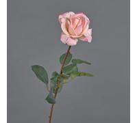 artplants.de Rosa Artificial Amelie, Rosa, Toque Natural, 70cm, Ø 8cm