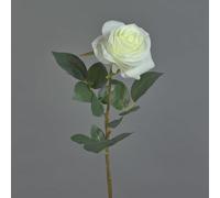 artplants.de Rosa de plástico Brina, Blanco, 70cm