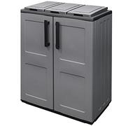 ArtPlast Armario de Media Altura en Polipropileno de la línea Eco, práctico para Aprovechar al máximo el Espacio, L 680 x P 370 x H 840 mm, Antracita