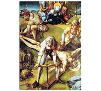 ArtPlaza Albrecht Durer Seven Mary's Pain-Nailing on The Cross Panel Decorativo, Madera MDF, Multicolor, 70x100 Cm