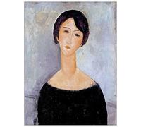 ArtPlaza AS10268 Panel Decorativo-Modigliani Woman In Black, Madera, Multicolor, 60x1.8x80 cm