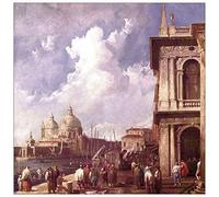ArtPlaza Canaletto-Piazza in Venice Panel Decorativo, Madera MDF, Multicolor, 70x70 Cm