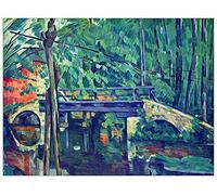 ArtPlaza Cezanne Paul-Bridge in The Forest Panel Decorativo, Madera MDF, Multicolor, 120x90 Cm