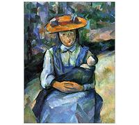 ArtPlaza Cezanne Paul-Girl with Doll Panel Decorativo, Madera MDF, Multicolor, 90x120 Cm
